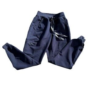 FIGS Women XS Navy Zamora Jogger Scrub Pants Medical Comfort Designer Luxury